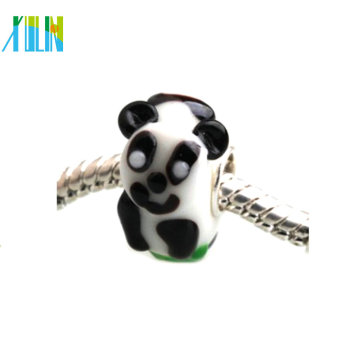 2014 cuentas cristalinas de la forma del panda del cristal de murano para las pulseras de la serpiente